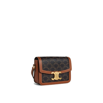 Teen Triomphe Bag In Triomphe Canvas And Calfskin