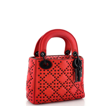 Lady Dior Chain Bag Cannage Studded Calfskin Mini