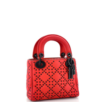 Lady Dior Chain Bag Cannage Studded Calfskin Mini