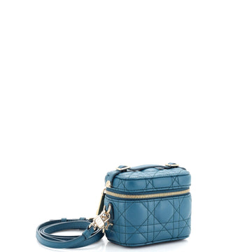 Lady Dior Vanity Case Cannage Quilt Lambskin Micro