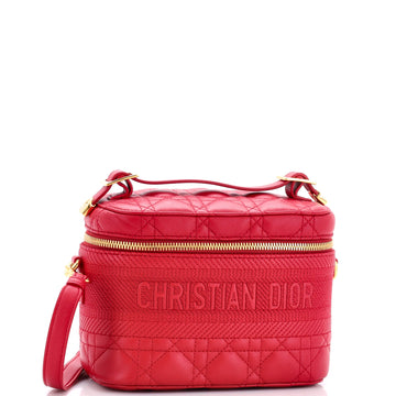 Diortravel Convertible Vanity Case Cannage Quilt Lambskin Small