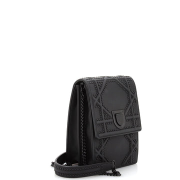 Ultra Matte Diorama Vertical Clutch On Chain Studded Leather