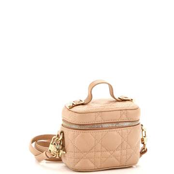 Lady Dior Vanity Case Cannage Quilt Lambskin Micro