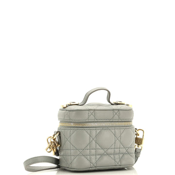 Lady Dior Vanity Case Cannage Quilt Lambskin Micro