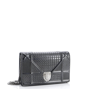 Diorama Wallet On Chain Cannage Embossed Calfskin