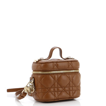 Lady Dior Vanity Case Cannage Quilt Lambskin Micro