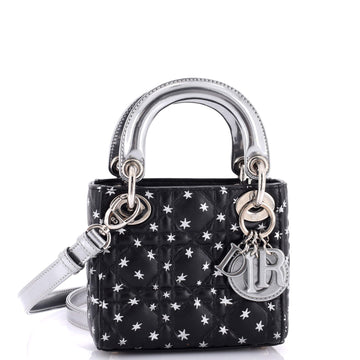 Lady Dior Bag Star Print Cannage Quilt Lambskin Mini