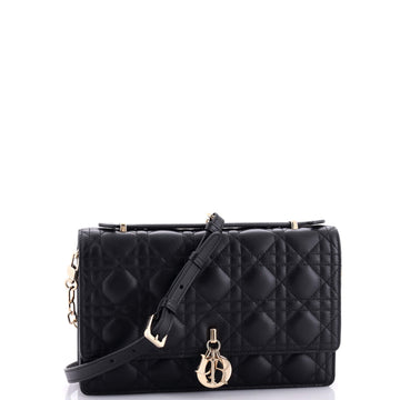 My Dior Top Handle Flap Bag Cannage Quilt Lambskin Small