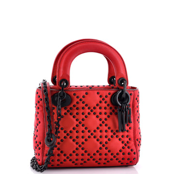 Lady Dior Chain Bag Cannage Studded Calfskin Mini