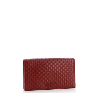 Wallet On Strap Microguccissima Leather