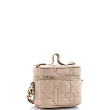 Lady Dior Vanity Case Cannage Quilt Lambskin Micro