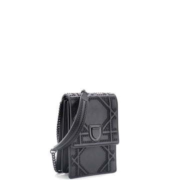 Ultra Matte Diorama Vertical Clutch On Chain Studded Leather