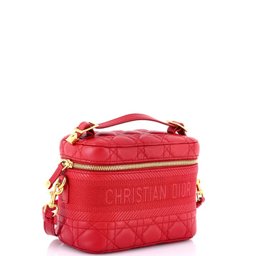 Diortravel Convertible Vanity Case Cannage Quilt Lambskin Small