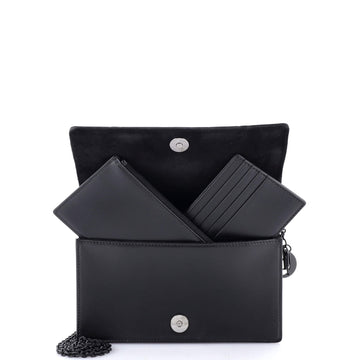 Lady Dior Chain Pouch Diamond Motif Cannage Calfskin