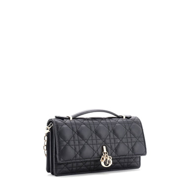 My Dior Top Handle Flap Bag Cannage Quilt Lambskin Mini