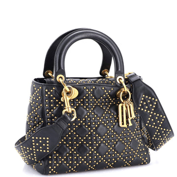 Supple Lady Dior Bag Cannage Studded Lambskin Small