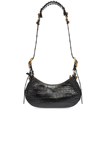 Le Cagole Xs Shoulder Bag Crocodile Embossed