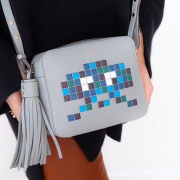 Anya Hindmarch Grey Leather Crossbody Bag