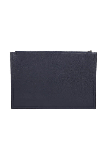 Large Pouch Antigona In Navy Grained Leather