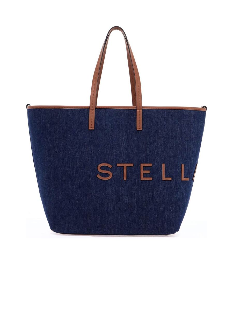 Denim Tote Bag With Logo