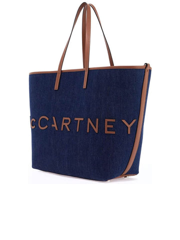 Denim Tote Bag With Logo