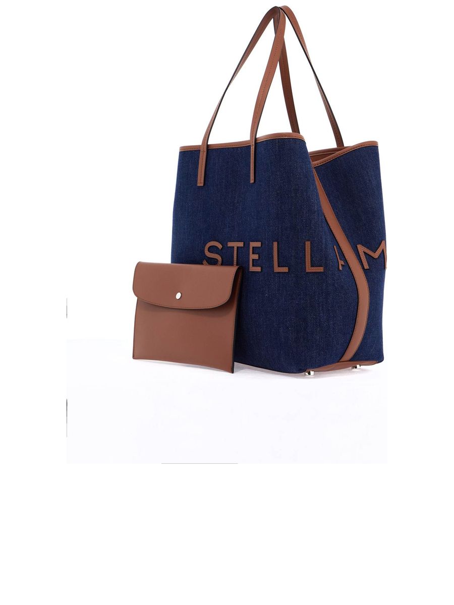 Denim Tote Bag With Logo