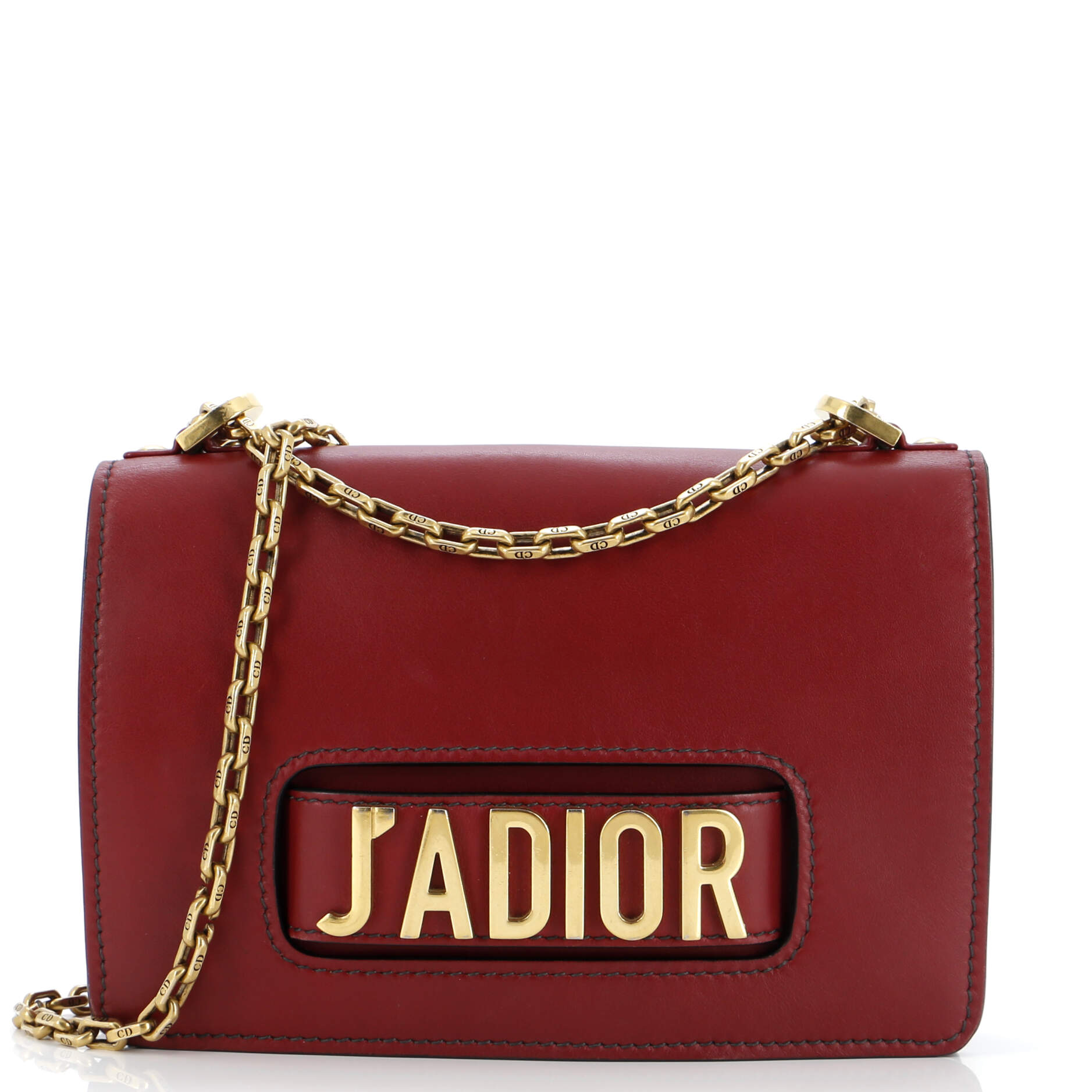 J'adior Flap Bag Leather Medium