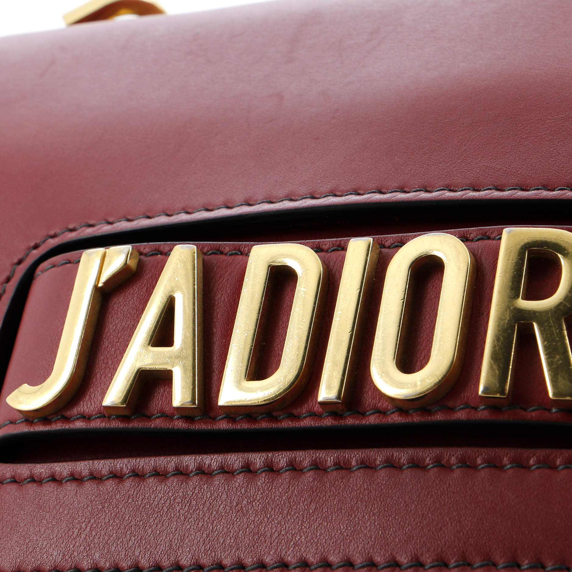 J'adior Flap Bag Leather Medium
