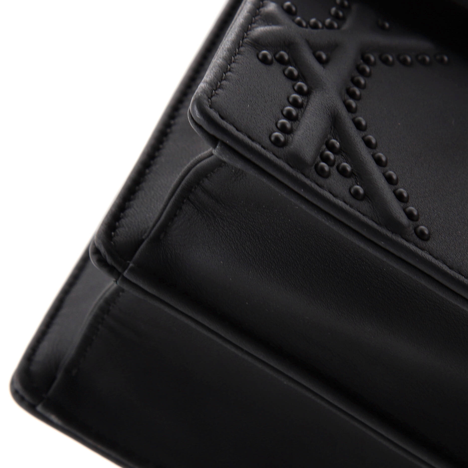 Ultra Matte Diorama Vertical Clutch On Chain Studded Leather