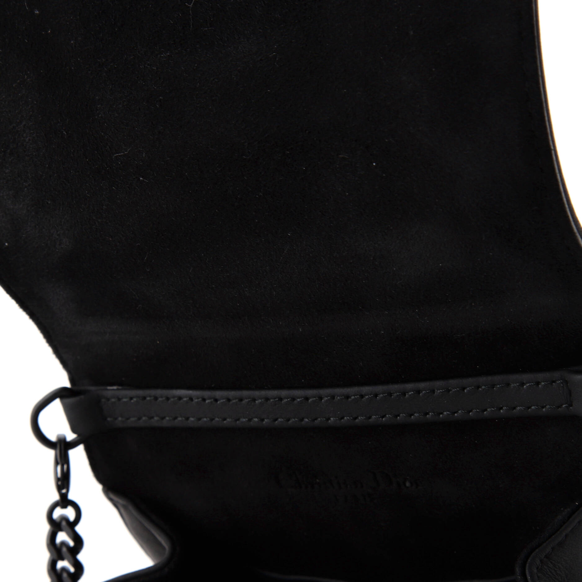 Ultra Matte Diorama Vertical Clutch On Chain Studded Leather