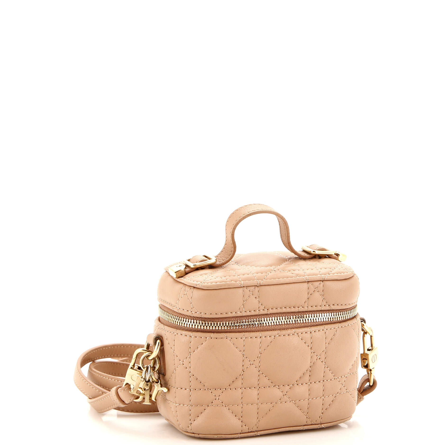Lady Dior Vanity Case Cannage Quilt Lambskin Micro