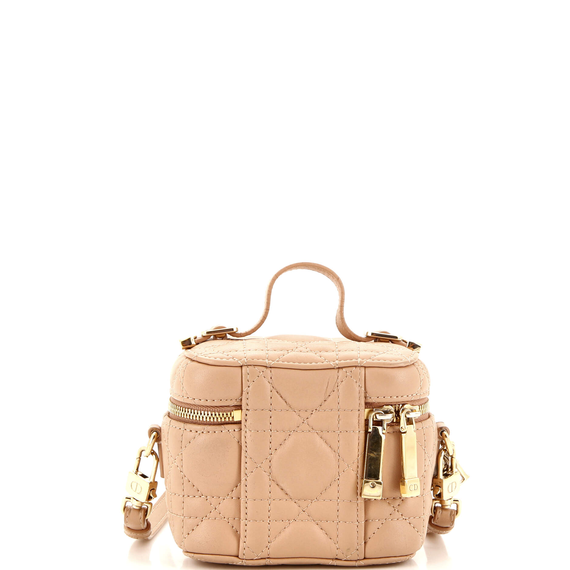Lady Dior Vanity Case Cannage Quilt Lambskin Micro