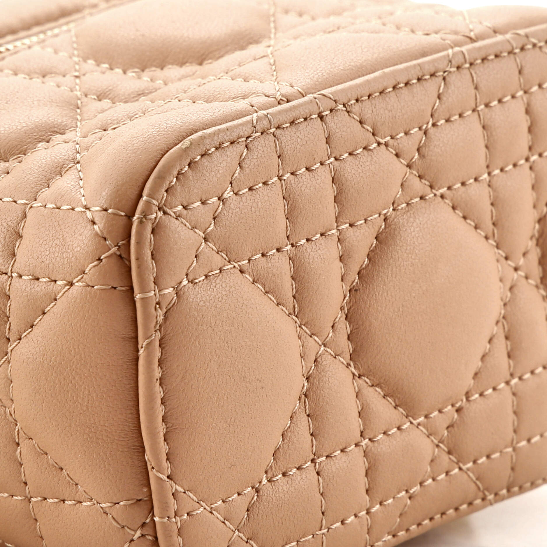 Lady Dior Vanity Case Cannage Quilt Lambskin Micro