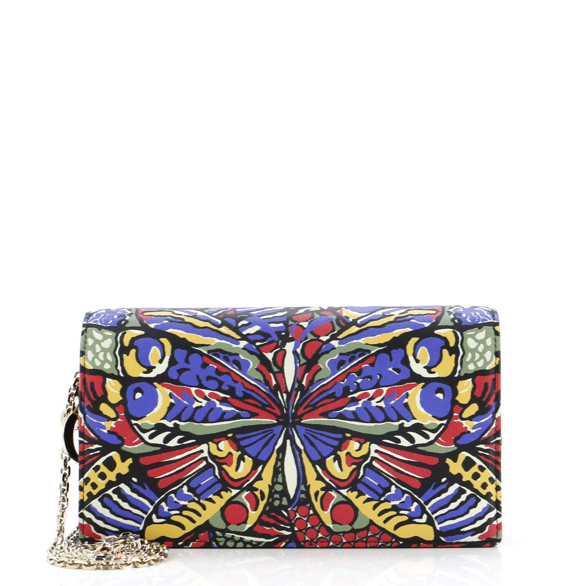 Lady Dior Wallet On Chain Pouch Printed Leather