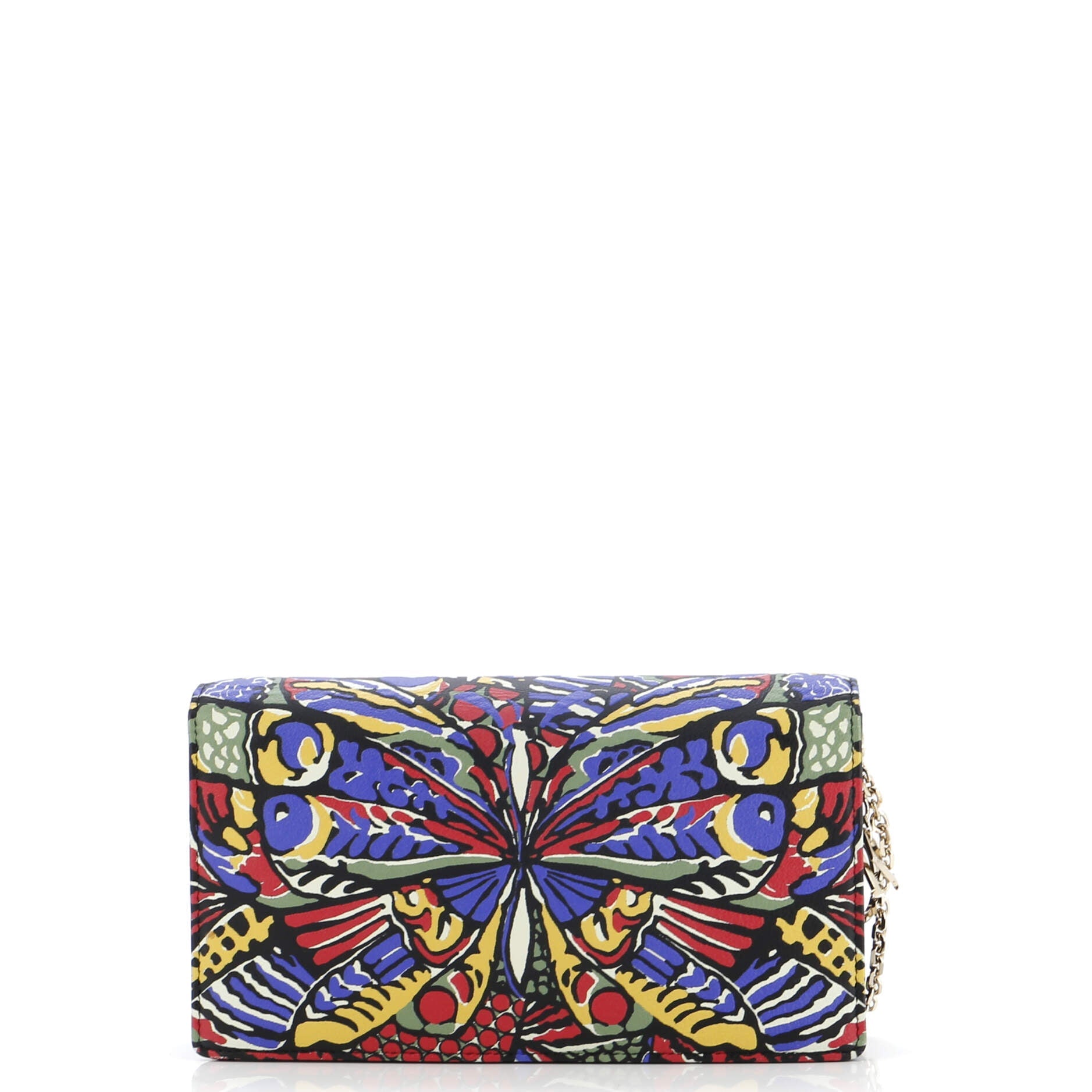 Lady Dior Wallet On Chain Pouch Printed Leather