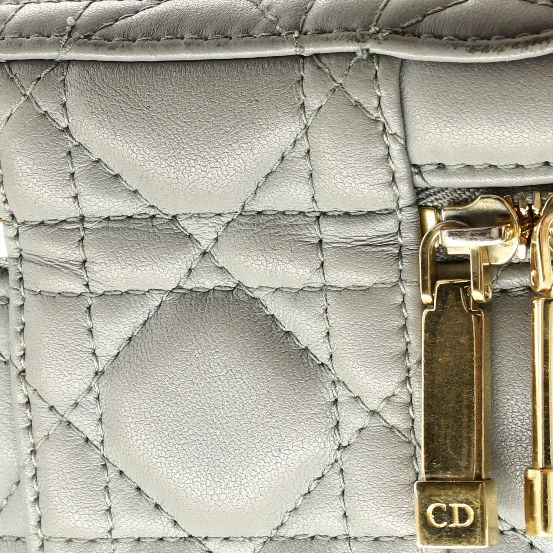 Lady Dior Vanity Case Cannage Quilt Lambskin Micro