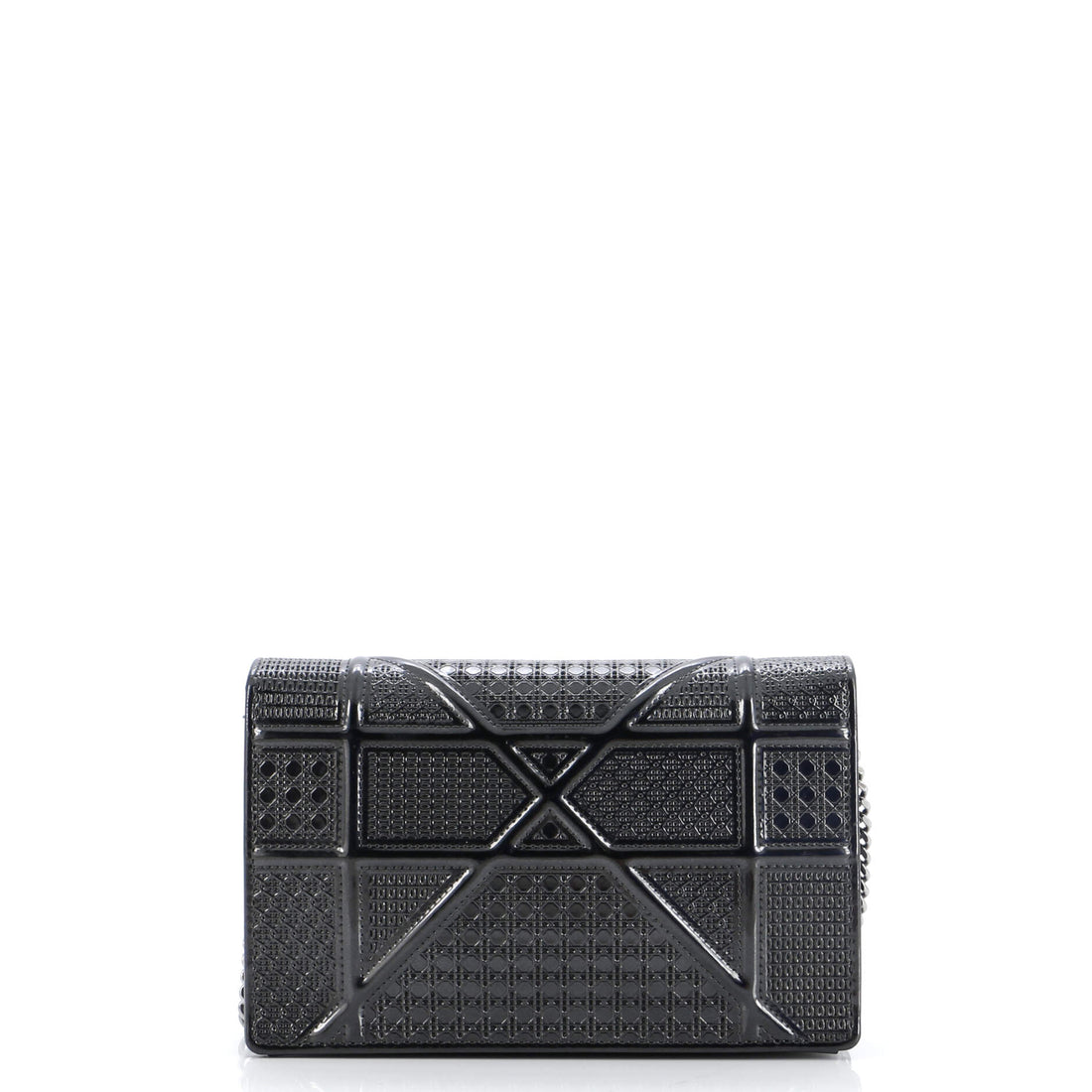 Diorama Wallet On Chain Cannage Embossed Calfskin