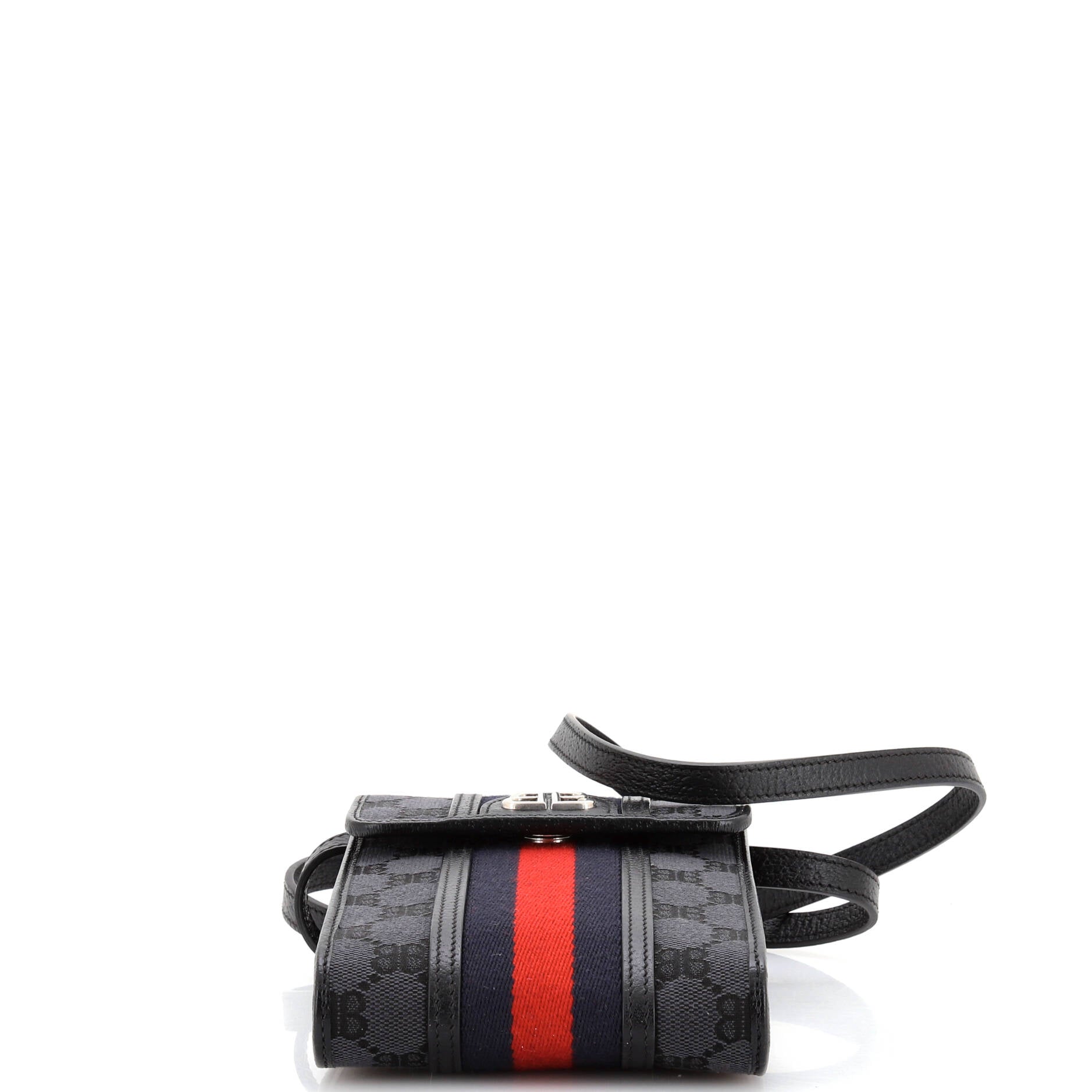 X Gucci The Hacker Project Web Phone Bag Bb Coated Canvas