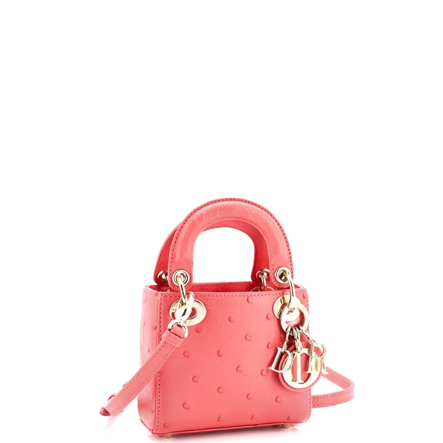 Lady Dior Bag Ostrich Micro