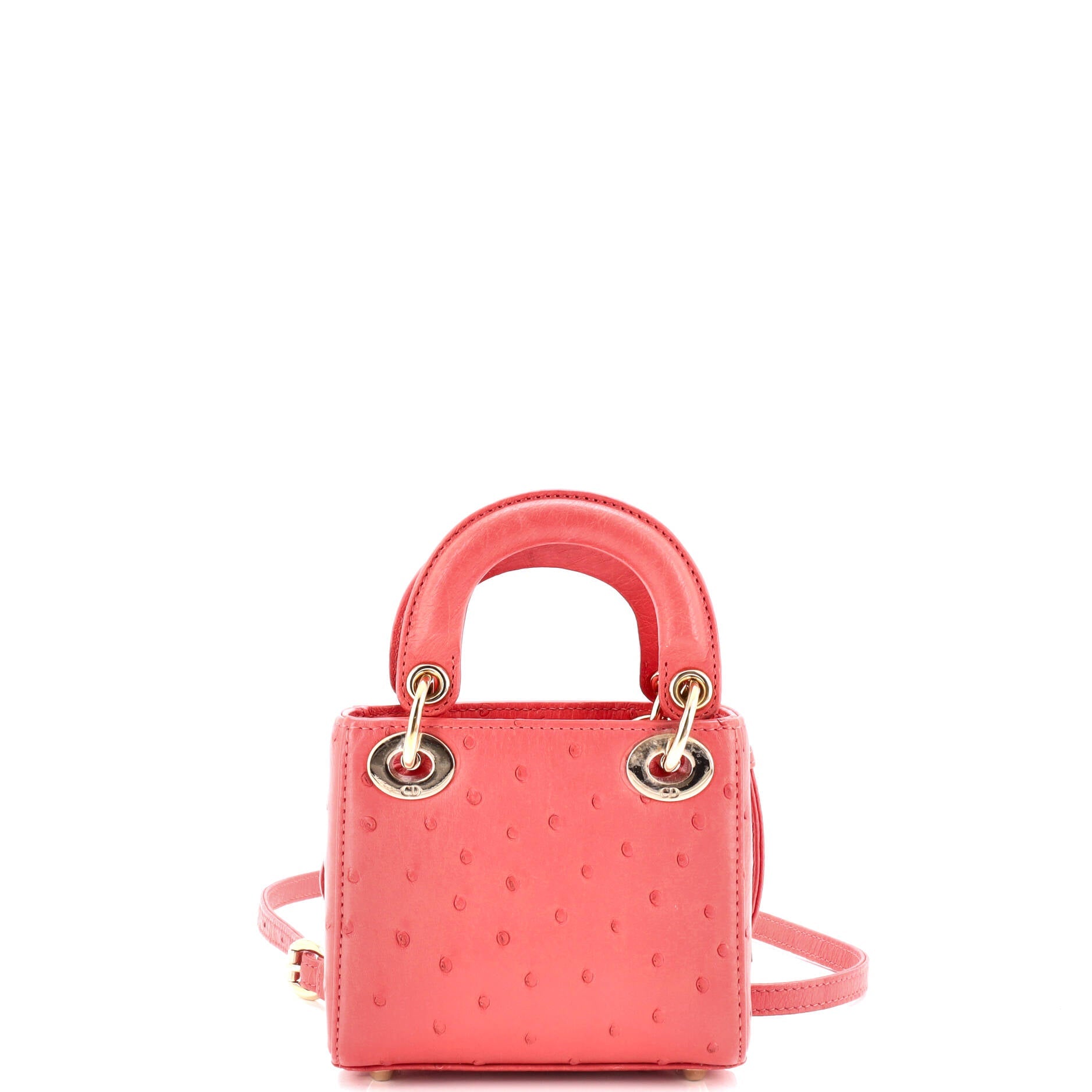 Lady Dior Bag Ostrich Micro