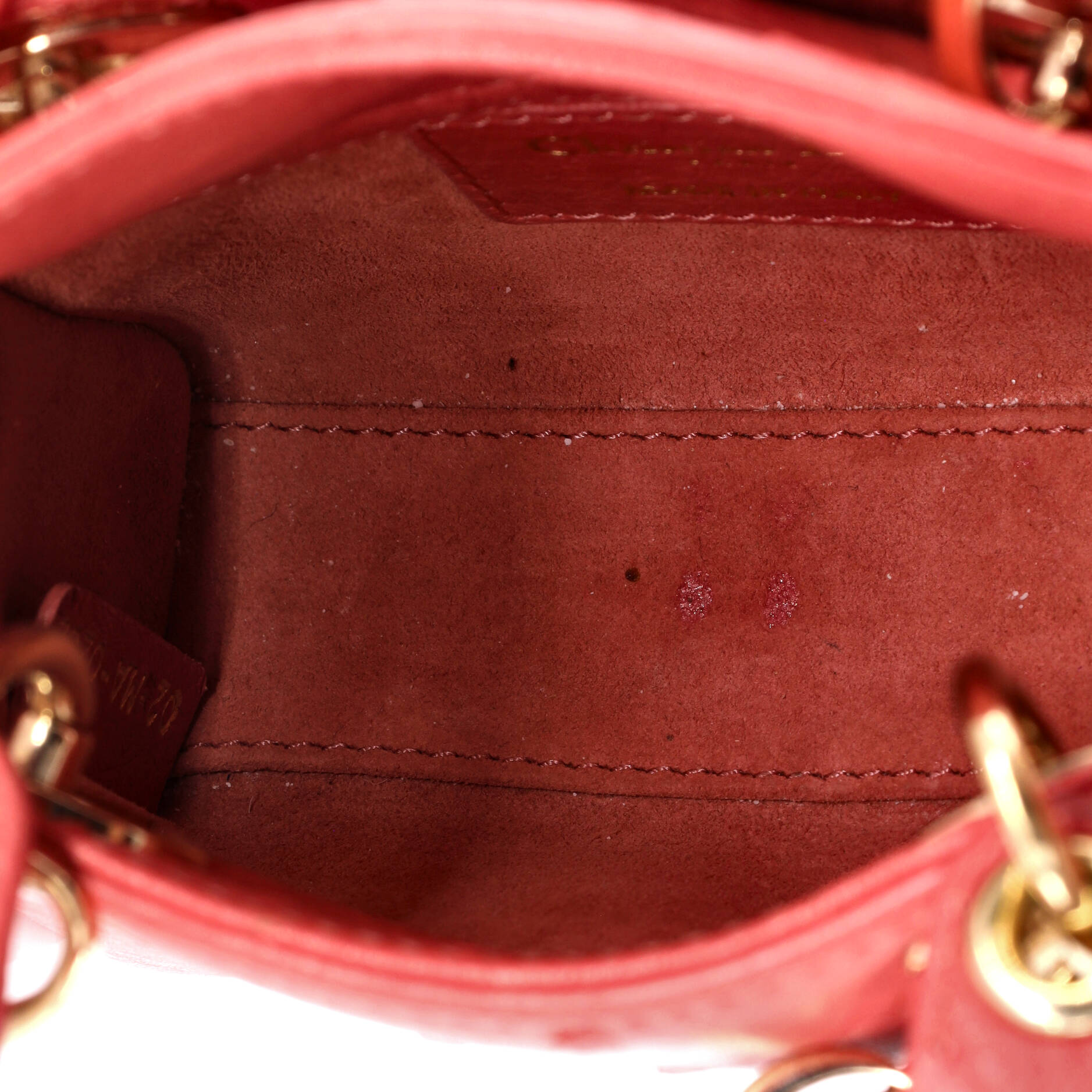 Lady Dior Bag Ostrich Micro