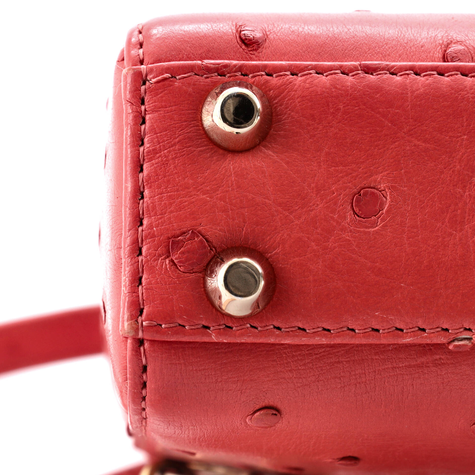 Lady Dior Bag Ostrich Micro