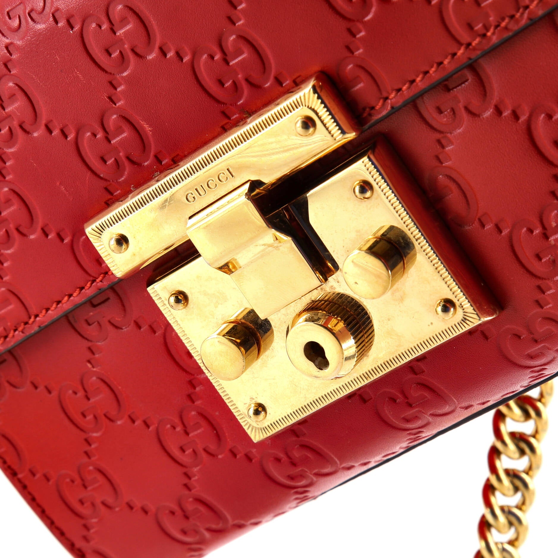 Padlock Shoulder Bag Guccissima Leather Small