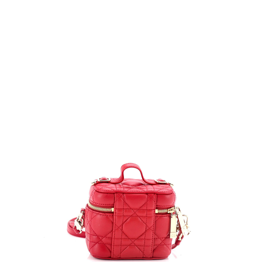 Lady Dior Vanity Case Cannage Quilt Lambskin Micro