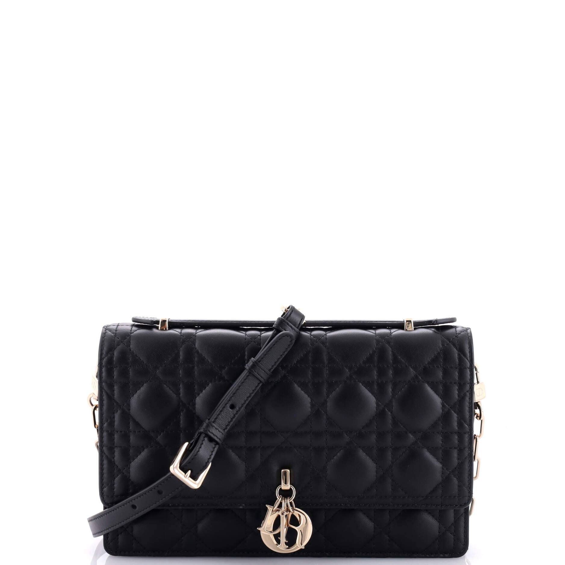 My Dior Top Handle Flap Bag Cannage Quilt Lambskin Small