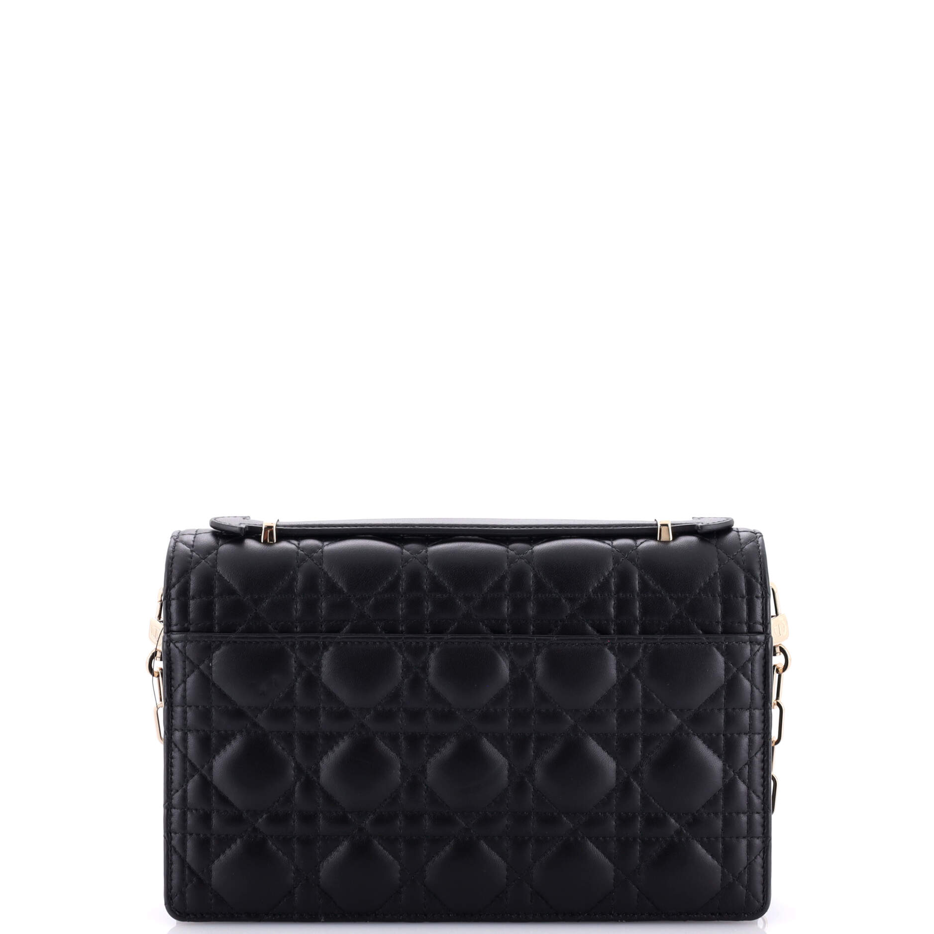My Dior Top Handle Flap Bag Cannage Quilt Lambskin Small