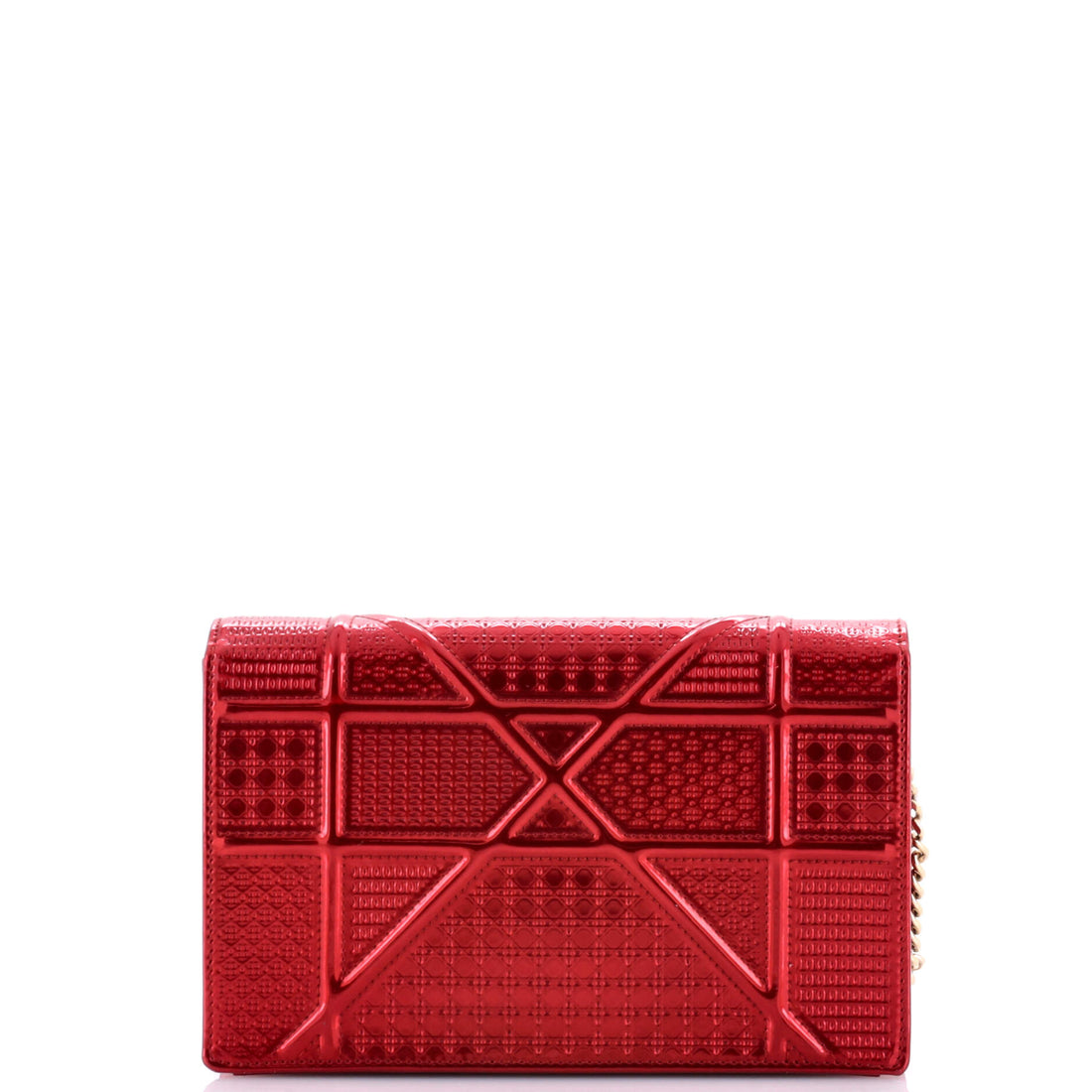 Diorama Wallet On Chain Cannage Embossed Calfskin
