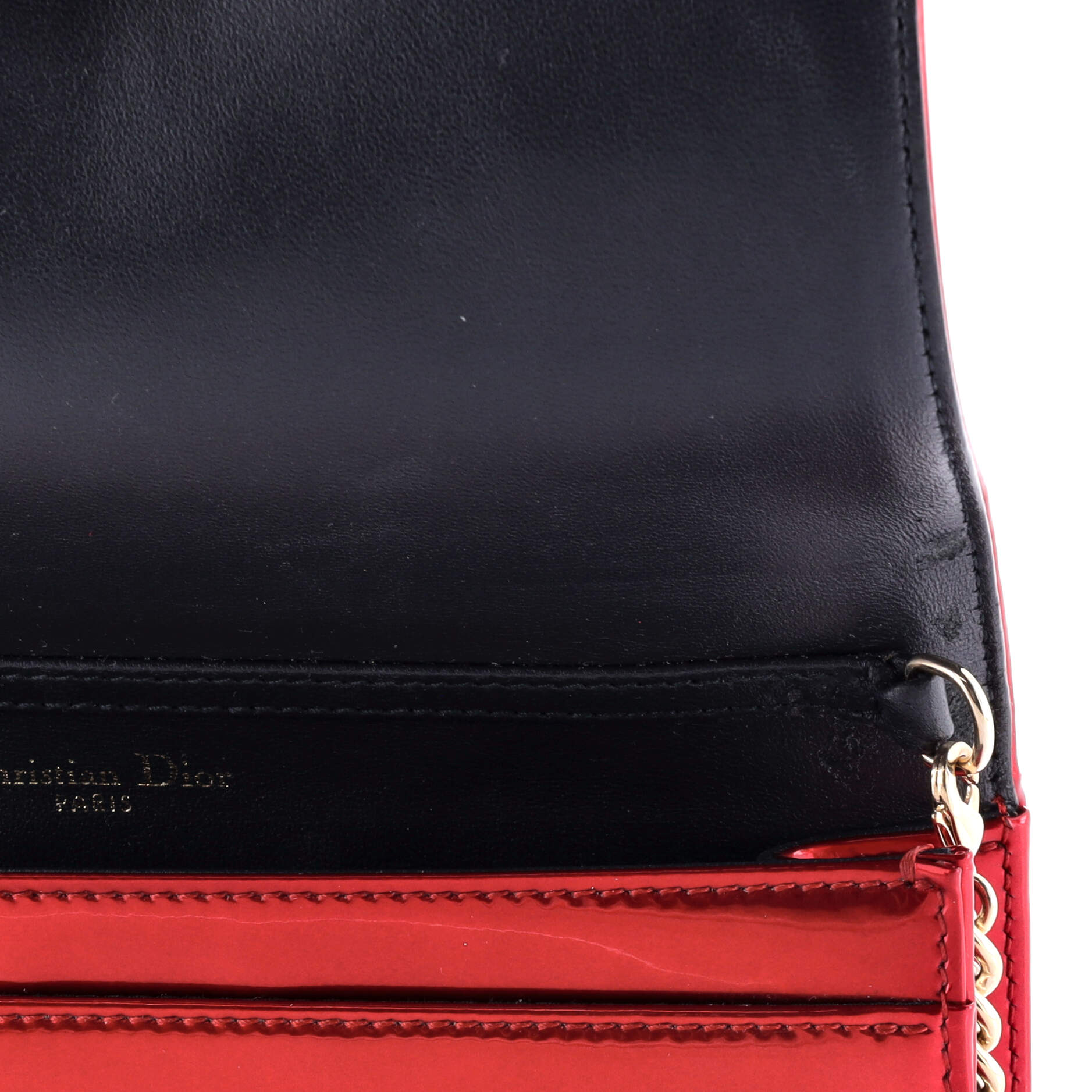 Diorama Wallet On Chain Cannage Embossed Calfskin
