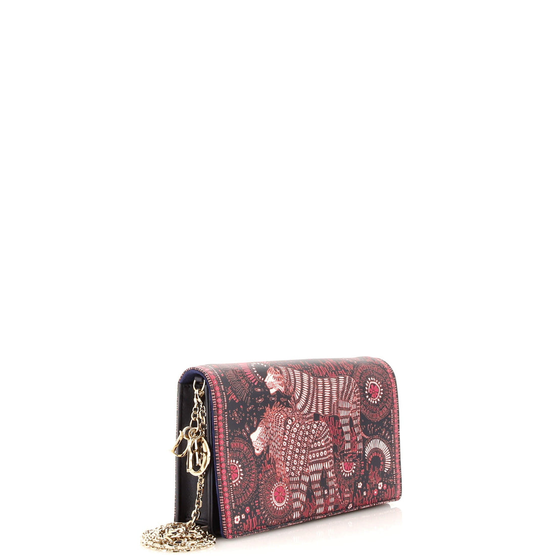 Lady Dior Wallet On Chain Pouch Printed Leather