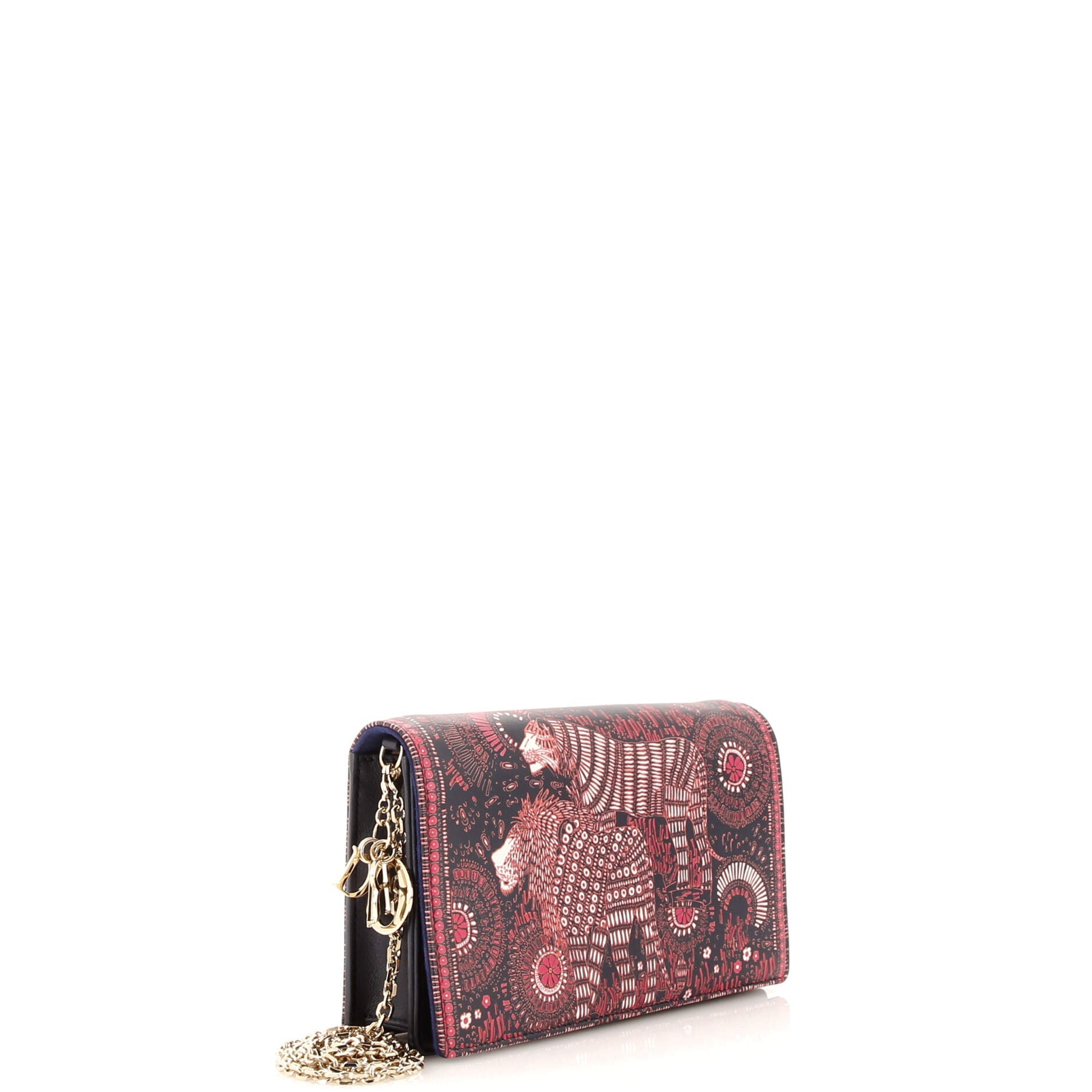 Lady Dior Wallet On Chain Pouch Printed Leather